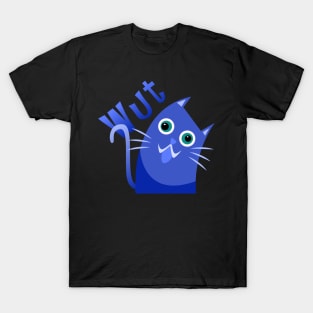 Silly blue Cat T-Shirt